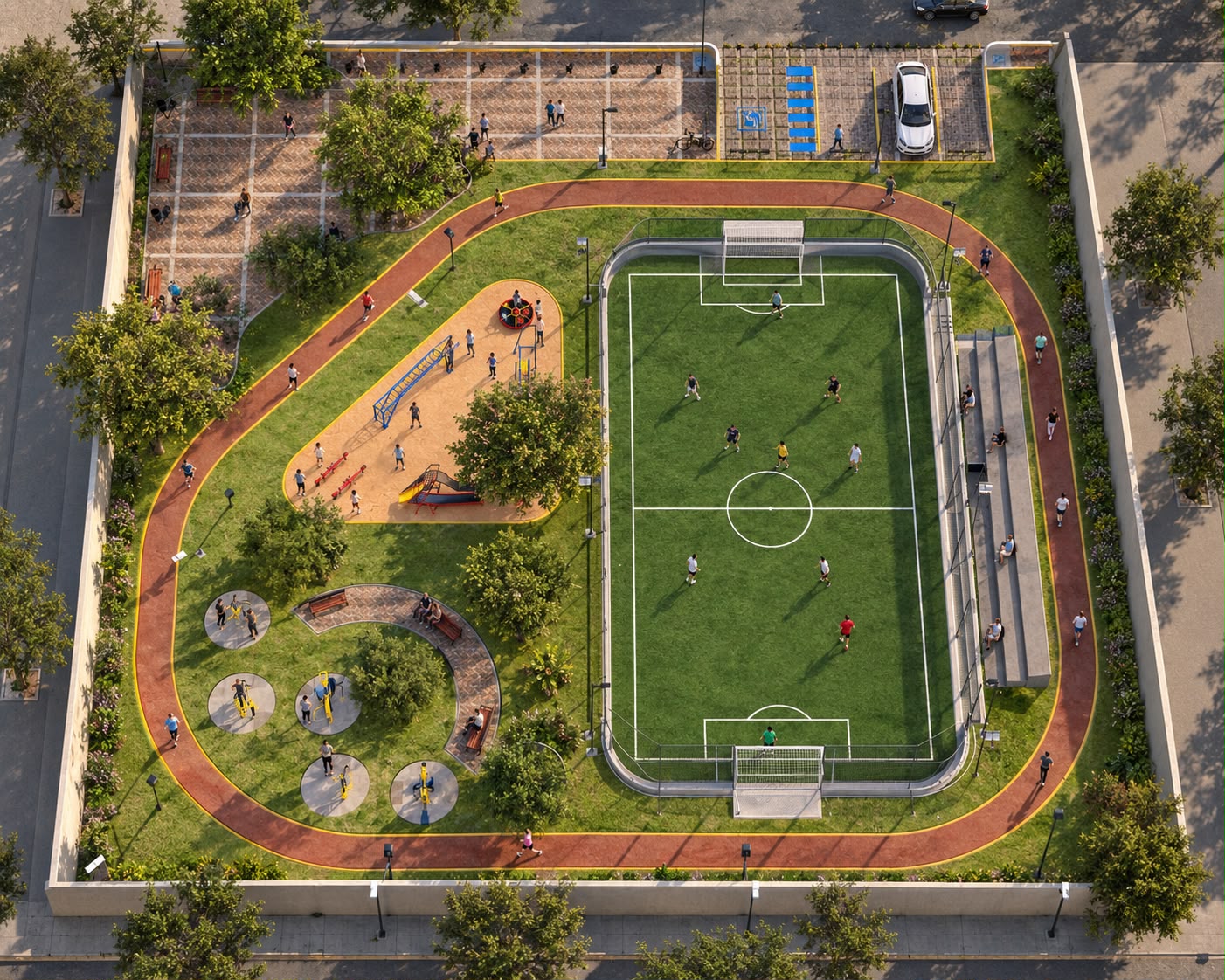 Margaritas, Jesús María tendrá nuevo parque con cancha, juegos y aparatos ejercitadores