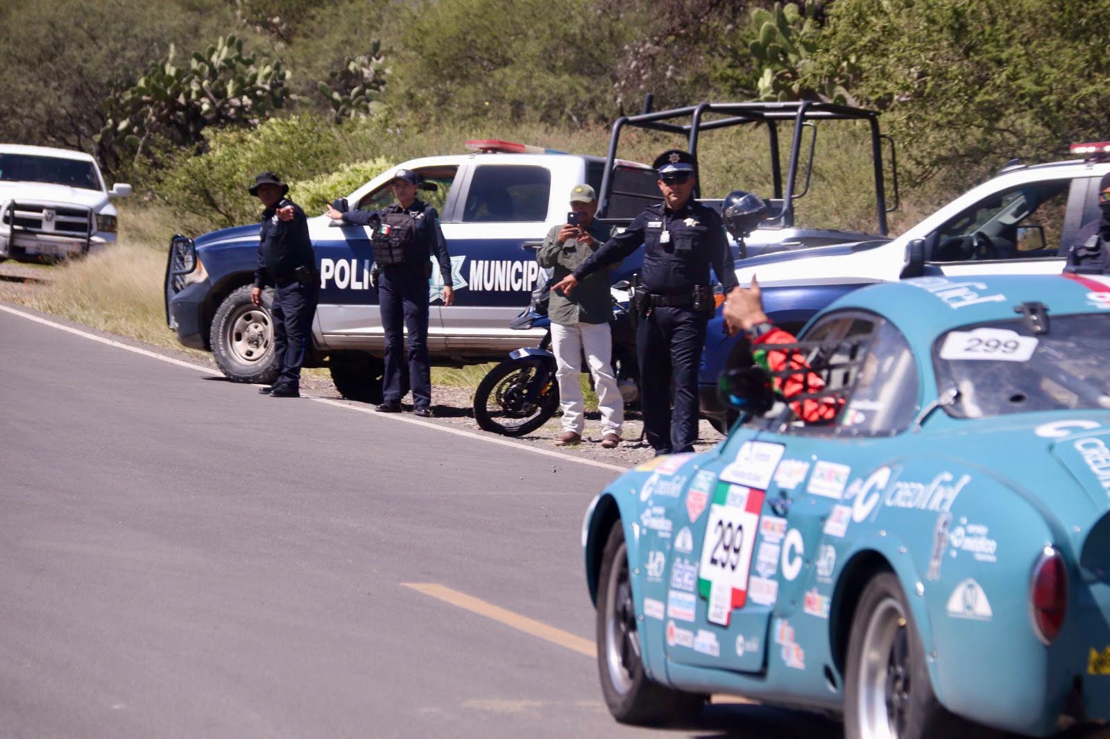 Por aire y tierra, SSPE resguarda el paso de la Carrera Panamericana 2026 por Aguascalientes