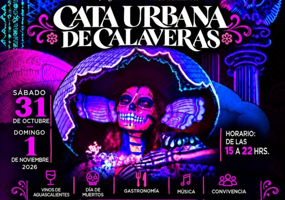 Más de 20 bodegas de vino de Aguascalientes se reúnen en la Cata Urbana de Calaveras 2026