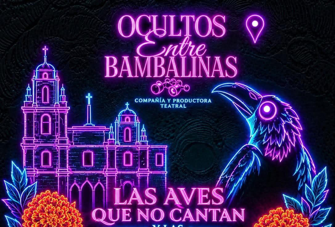 “Las aves que no cantan y las flores de los muertos”: obra de suspenso llega al Palacio Municipal de Aguascalientes